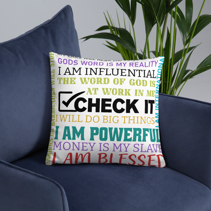 CHECK IT PILLOW